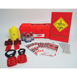 NMC ELOK2BI Bilingual Electrical Lockout Kit, 12" Tool Box w/Contents