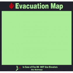 NMC EMH5 Evacuation Map Holder, 11" x 11.5", Glow, Non Glare Acrylic