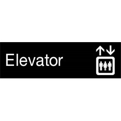 NMC EN11 Engraved Elevator Sign (Graphic), 3" x 10", 2PLY Plastic