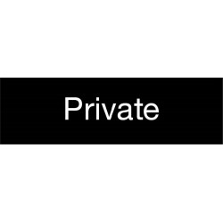 NMC EN17 Engraved Private Sign, 3" x 10", 2PLY Plastic