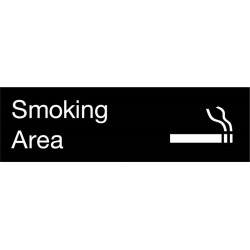 NMC EN21 Engraved Smoking Area Sign (Graphic), 3" x 10", 2PLY Plastic