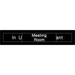 NMC EN304 Engraved Meeting Room In Use/Vacant Sign, 2" x 10", 2PLY Plastic