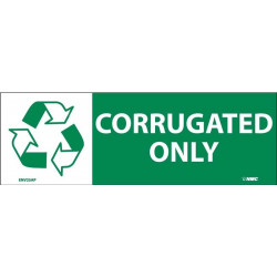 NMC ENV25AP Corrugated Only Sign (Graphic), 7.5" x 2.5", Adhesive Backed Vinyl, 5/Pk