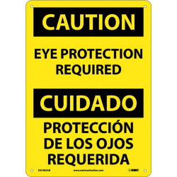 NMC ESC485 Caution, Ear Protection Required Sign (Bilingual), 14" x 10"
