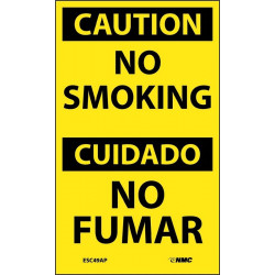 NMC ESC49AP Caution, No Smoking Bilingual Label