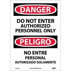NMC ESD200 Danger, Do Not Enter Sign - Bilingual
