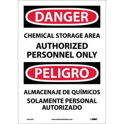 NMC ESD240 Danger, Chemical Storage Restricted Access Sign - Bilingual