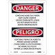 NMC ESD24 Danger, Contains Asbestos Fibers, May Cause Cancer...Sign - Bilingual