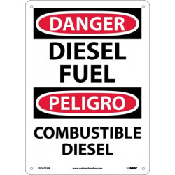 NMC ESD427 Danger, Diesel Fuel Sign - Bilingual