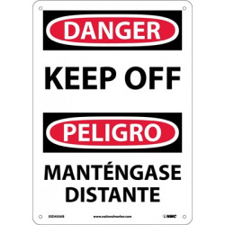 NMC ESD450 Danger, Keep Off Sign (Bilingual), 14" x 10"