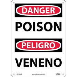 NMC ESD463 Danger, Poison Sign (Bilingual), 14" x 10"