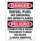 NMC ESD467 Danger, Diesel Fuel Sign (Bilingual), 14" x 10"