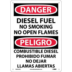 NMC ESD467 Danger, Diesel Fuel Sign (Bilingual), 14" x 10"
