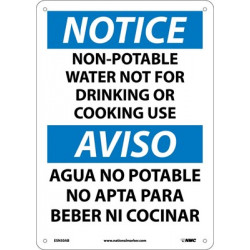 NMC ESN50 Notice, Non-Potable Water Sign - Bilingual, 14" x 10"
