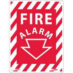 NMC FAWMA Fire Alarm Sign, 12" x 9", .040 Alum