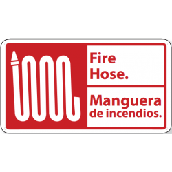 NMC FBA1 Fire Hose Sign - Bilingual, 10" x 18"