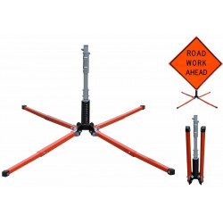 NMC FLEXSTANDS Single Spring Stand, Roll Up Signs, Steel Legs