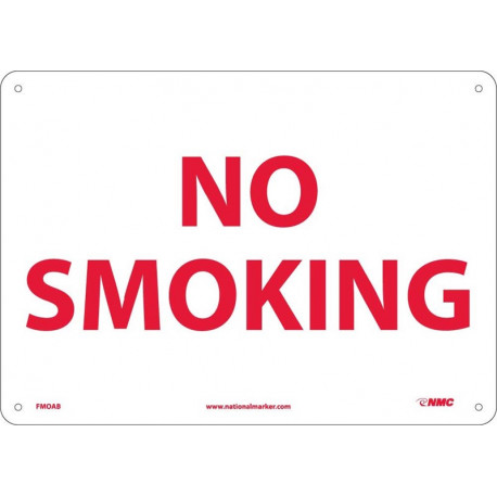 NMC FMO No Smoking Sign, 10" x 14"