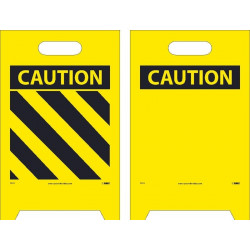 NMC FS15 Caution, Double-Sided Floor Sign, 19" x 12"