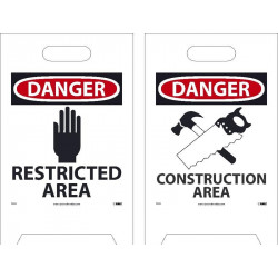 NMC FS34 Danger, Restricted Area Double-Sided Floor Sign, 19" x 12"