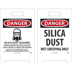 NMC FS41 Danger, Silica Dust Floor Sign, 19" x 12"