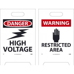 NMC FS9 Danger, High Voltage Double-Sided Floor Sign, 19" x 12"