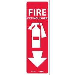 NMC FX122 Fire Extinguisher Sign, 12" x 4"