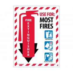 NMC FXPMABC Fire Extinguisher Sign, 12" x 9"