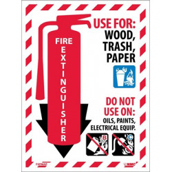NMC FXPMA Fire Extinguisher Sign, 12" x 9"