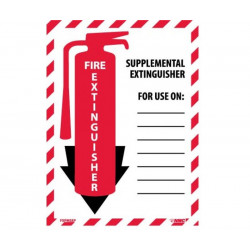 NMC FXPMSE Supplemental Extinguisher Sign, 12" x 9"