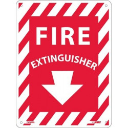 NMC FXWMA Fire Extinguisher Sign, 12" x 9", .040 Alum