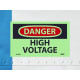 NMC GD49AP Danger, High Voltage Label, 3" x 5", PS Vinylglow, 5/Pk