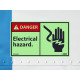 NMC GDGA8AP Danger, Electrical Hazard Label, 3" x 5", PS Vinylglow, 5/Pk