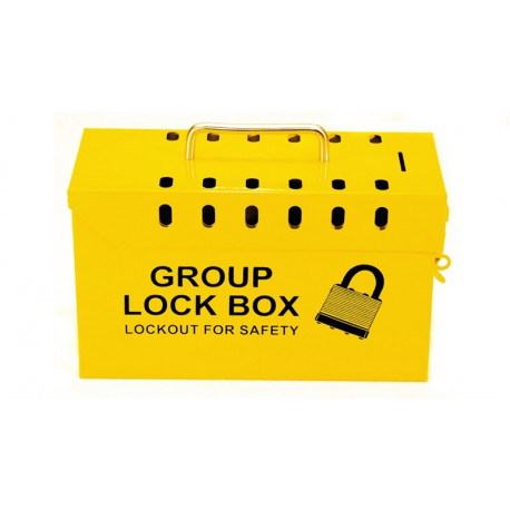 NMC GLB04 Yellow Group Lockout Box, 6" x 10"
