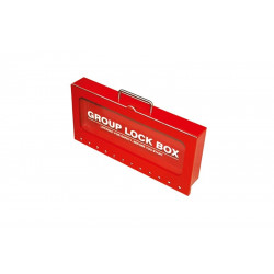 NMC GLBWM Group Lockout Box, Wall-Mount, Red, Steel, 2.50" x 7"