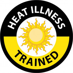 NMC HH12 Heat Illness Trained Hard Hat Emblem, 2" Dia, 25/Pk