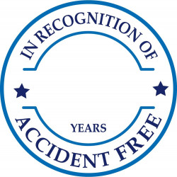 NMC HH14 In Recognition Of Years Accident Free Hard Hat Emblem, 2" Dia, 25/Pk