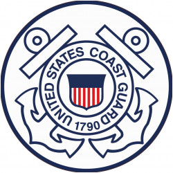 NMC HH1 United States Coast Guard Hard Hat Emblem, 2" Dia, 25/Pk