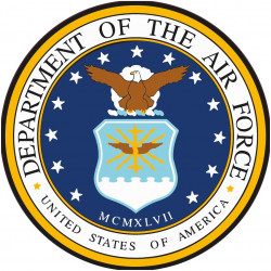 NMC HH15 Department Of The Air Force Hard Hat Emblem, 2" Dia, 25/Pk