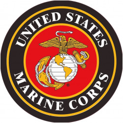 NMC HH1 United States Marine Corps Hard Hat Emblem, 2" Dia, 25/Pk