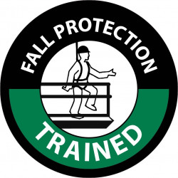 NMC HH12-4 Fall Protection Trained Hard Hat Emblem, 2" Dia, 25/Pk