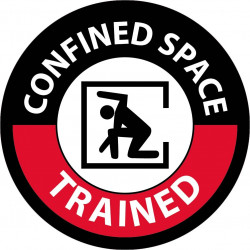 NMC HH14-2 Confined Space Trained Hard Hat Emblem, 2" Dia, 25/Pk