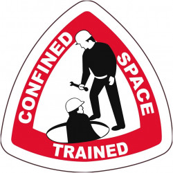 NMC HH14-3 Confined Space Trained Hard Hat Emblem, 2" Dia, 25/Pk