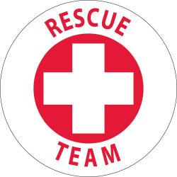 NMC HH Rescue Team Hard Hat Emblem, 2" Dia, 25/Pk
