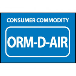 NMC HW33AL Shipping & Packing Label, Consumer Commodity ORM-D-Air, 1.5" x 2", PS Paper, 500/Roll
