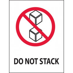 NMC IHL15AL International Shipping Label, Do Not Stack, 4" x 3", PS Paper, 500/Roll