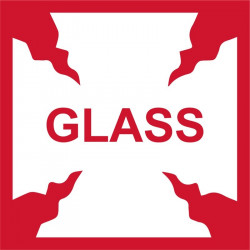 NMC IHL4AL International Shipping Label, Glass, 4" x 4", PS Paper, 500/Roll