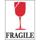 NMC IHL6AL International Shipping Label, Fragile, 4" x 3", PS Paper, 500/Roll