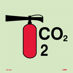NMC IMO148 Fire Extinguisher - Co2 Symbol, IMO Label, 6" x 6"