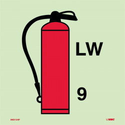 NMC IMO154 Fire Extinguisher - Foam Symbol, IMO Label, 6" x 6"